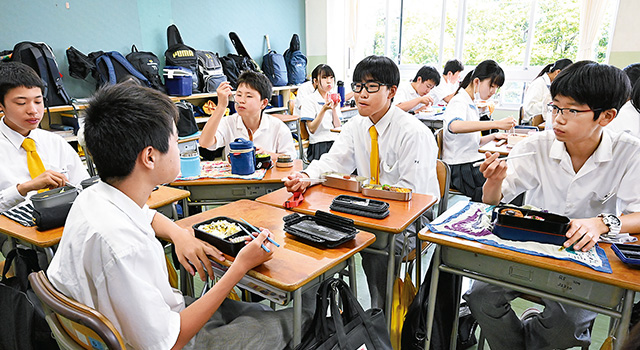 明誠中学生の一日